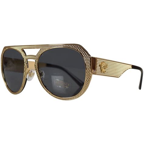 gold frame versace shades|gold frame versace sunglasses.